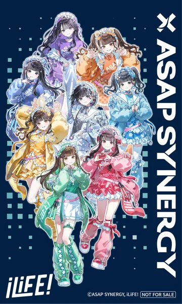 8人集合ステッカー
